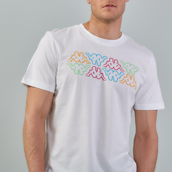 Ανδρικό t-shirt KAPPA 1156520022 Logo Fuiamo λευκό