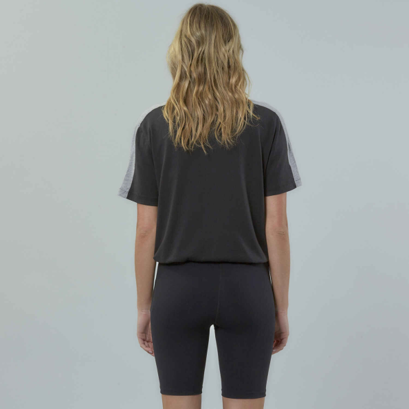 Γυναικείο cropped t-shirt KAPPA 1156520019 Logo Fleca μαύρο