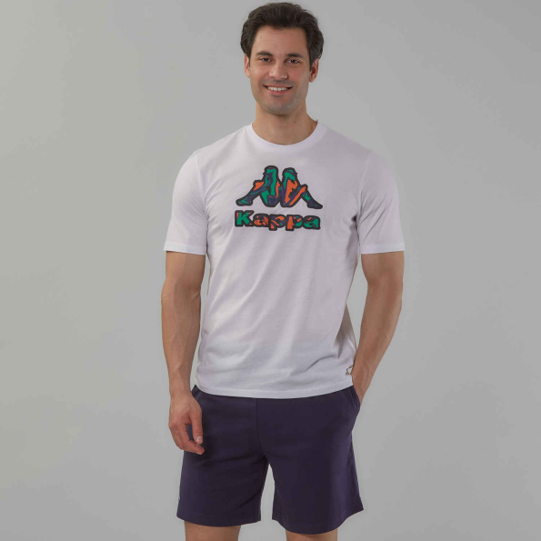 Ανδρικό t-shirt KAPPA 1156520016 Logo Fioro λευκό