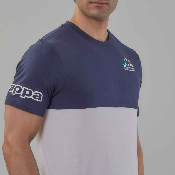 Ανδρικό t-shirt KAPPA 1156520018 Logo Feffo λευκό μπλε Ανδρικά