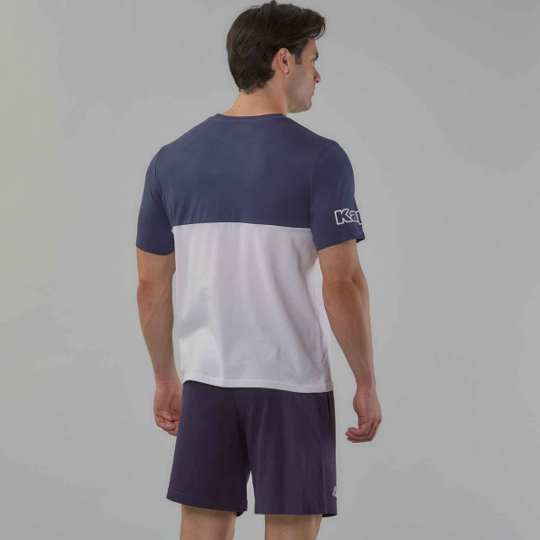 Ανδρικό t-shirt KAPPA 1156520018 Logo Feffo λευκό μπλε Ανδρικά