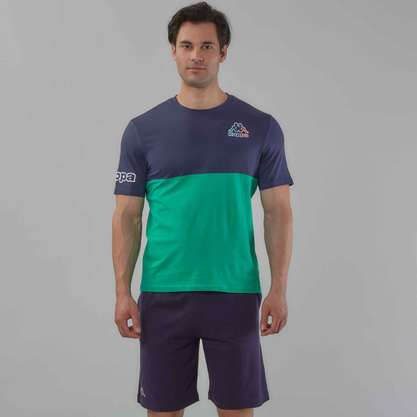 Ανδρικό t-shirt KAPPA 1156520018 Logo Feffo πράσινο μπλε