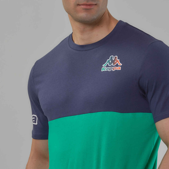 Ανδρικό t-shirt KAPPA 1156520018 Logo Feffo πράσινο μπλε Ανδρικά
