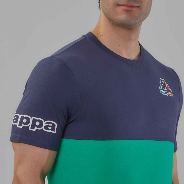 Ανδρικό t-shirt KAPPA 1156520018 Logo Feffo πράσινο μπλε Ανδρικά