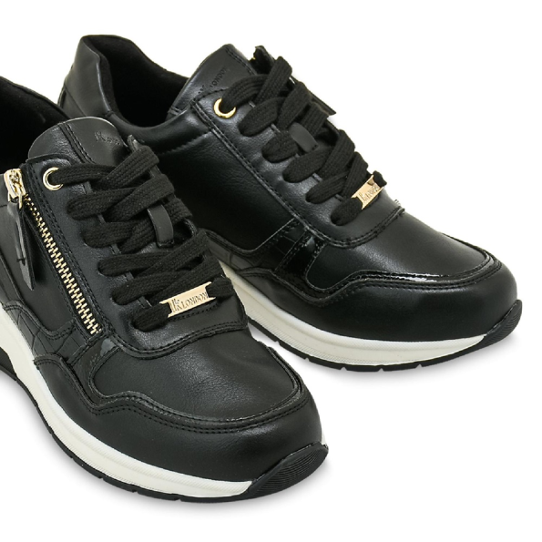 Γυναικεία sneaker wedges JK LONDON T157E4373 μαύρα Γυναικεία
