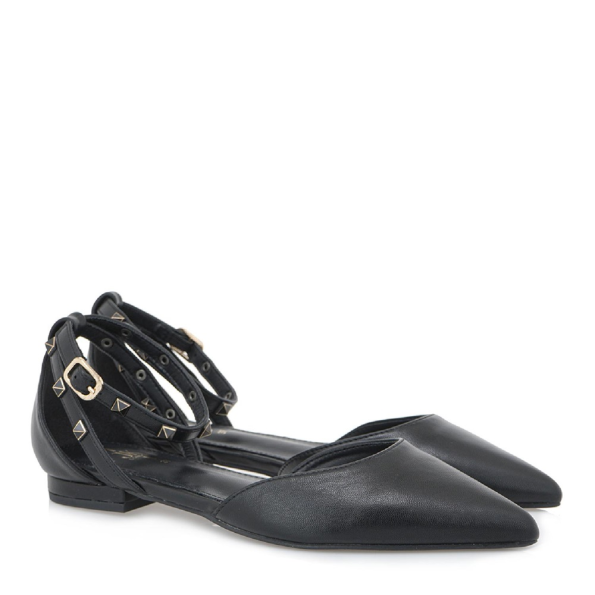 Γυναικείες flat γόβες JK LONDON T120B9101 μαύρες Γυναικεία
