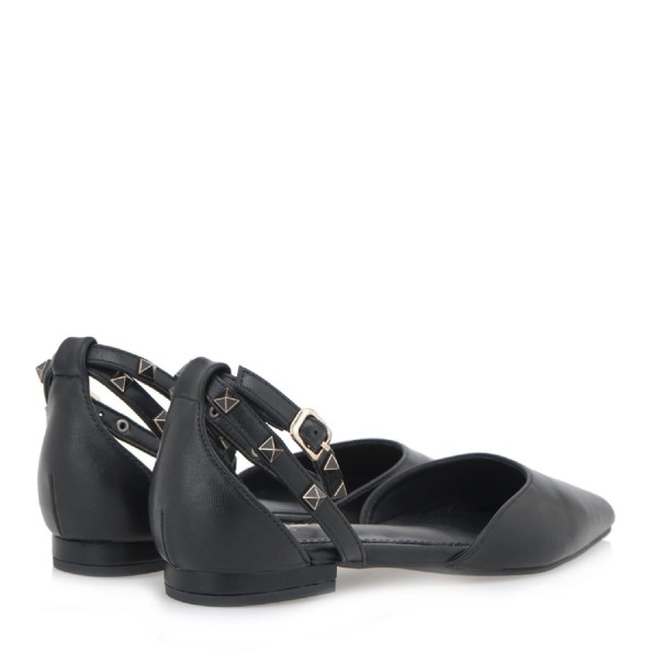 Γυναικείες flat γόβες JK LONDON T120B9101 μαύρες Γυναικεία