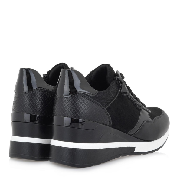 Γυναικεία sneakers wedges JK LONDON T104B2963 μαύρα