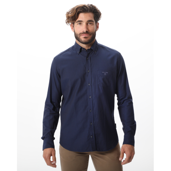 Ανδρικό πουκάμισο NAVY & GREEN comfort fit  μπλε 