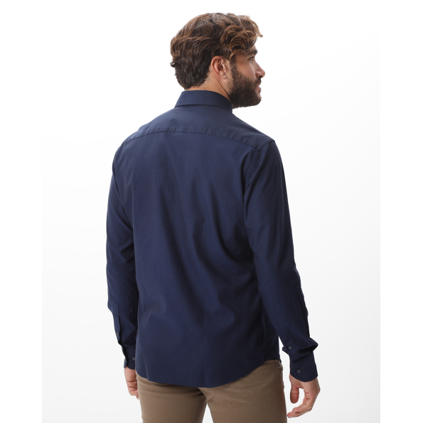 Ανδρικό πουκάμισο NAVY & GREEN comfort fit  μπλε  Ανδρικά