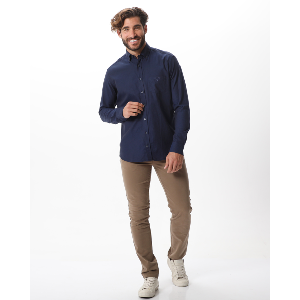 Ανδρικό πουκάμισο NAVY & GREEN comfort fit  μπλε  Ανδρικά