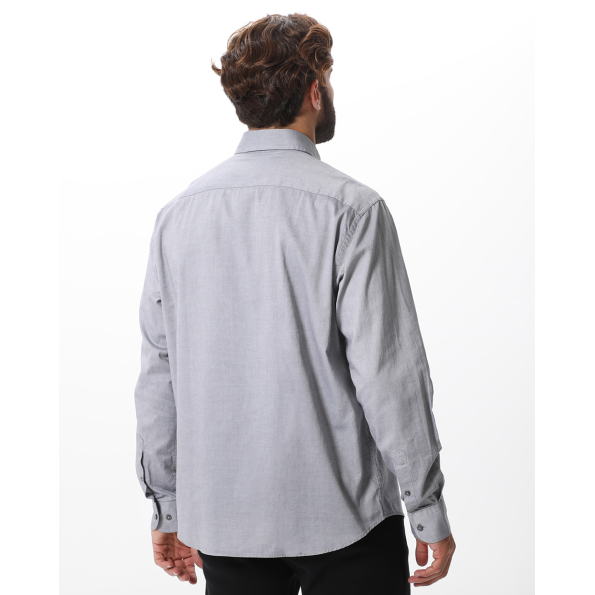 Ανδρικό πουκάμισο NAVY & GREEN COMFORT FIT γκρι Ανδρικά
