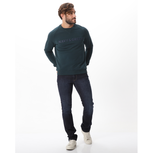 Ανδρικό jean παντελόνι NAVY & GREEN low waist μπλε  Ανδρικά