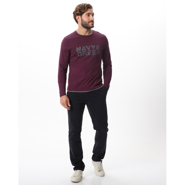 Ανδρικό chino παντελόνι NAVY & GREEN σκούρο μπλε Ανδρικά
