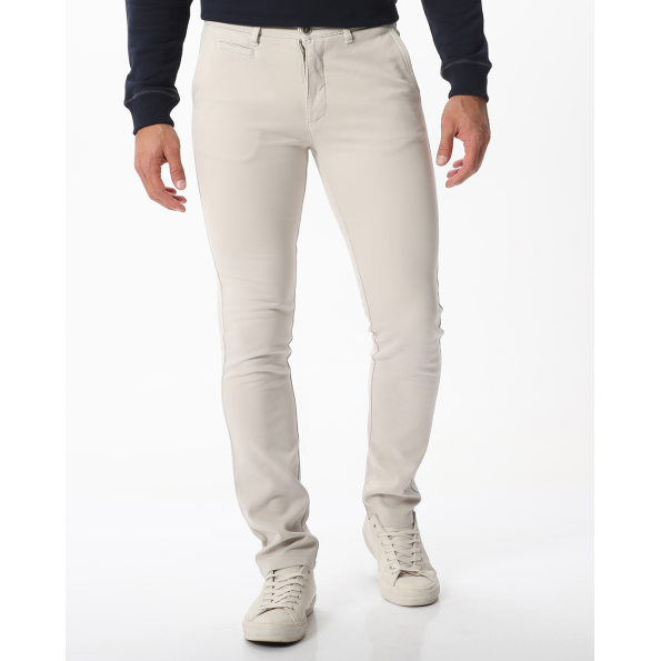 Ανδρικό chino παντελόνι NAVY & GREEN εκρού