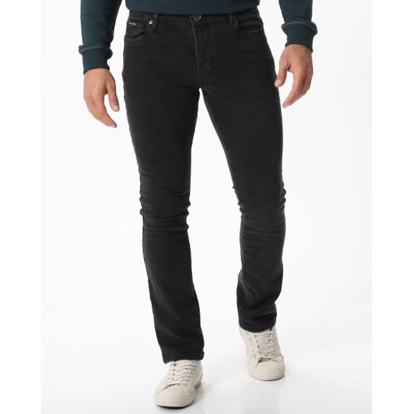 Ανδρικό jean παντελόνι NAVY & GREEN low waist μαύρο 