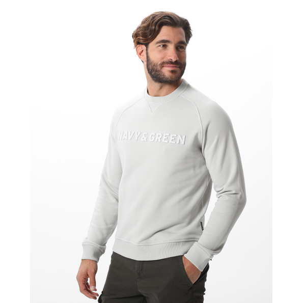 Ανδρική φούτερ μπλούζα NAVY & GREEN γκρι Ανδρικά