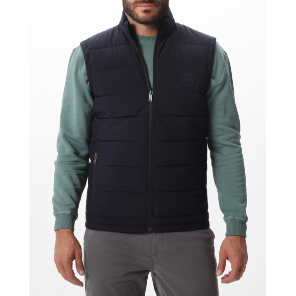 Ανδρικό αμάνικο μπουφάν NAVY & GREEN μπλε 