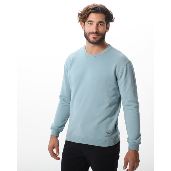 Ανδρική φούτερ μπλούζα NAVY & GREEN γαλάζια Ανδρικά