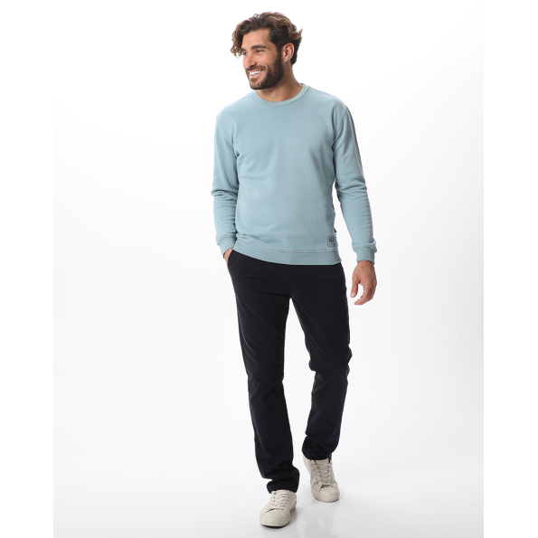 Ανδρική φούτερ μπλούζα NAVY & GREEN γαλάζια Ανδρικά