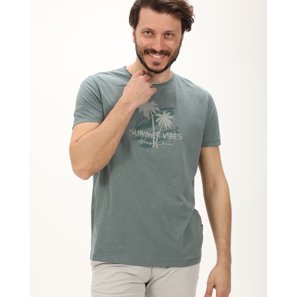 Ανδρική μπλούζα NAVY & GREEN πράσινη
