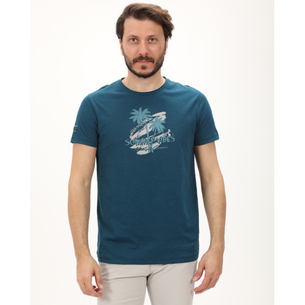 Ανδρική μπλούζα NAVY & GREEN μπλε