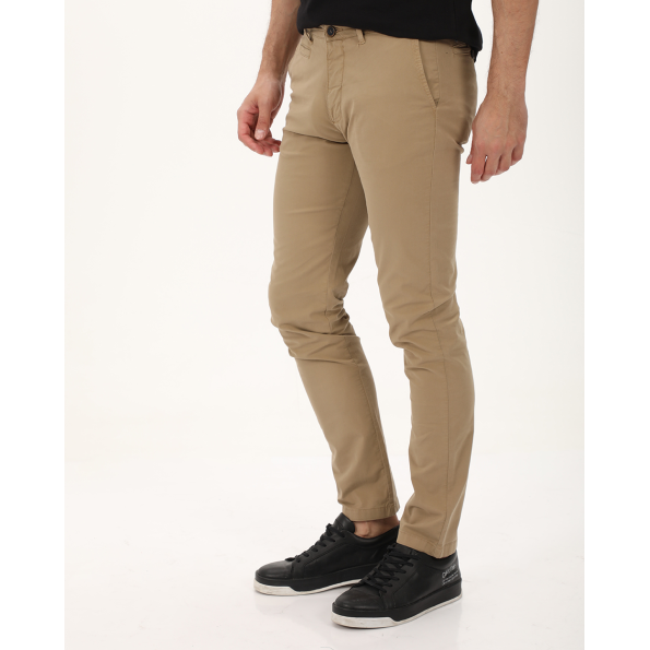 Ανδρικό chino παντελόνι NAVY & GREEN MODERN FIT μπεζ