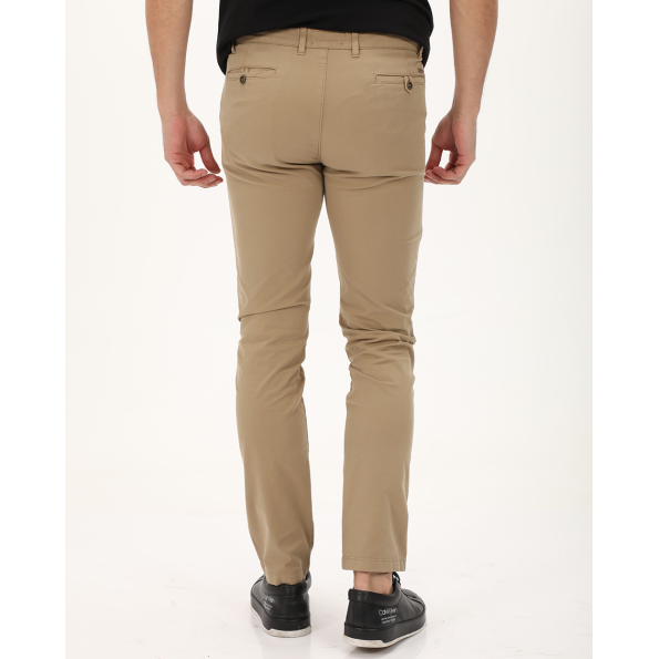Ανδρικό chino παντελόνι NAVY & GREEN MODERN FIT μπεζ