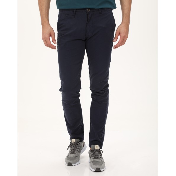 Ανδρικό chino παντελόνι NAVY & GREEN MODERN FIT μπλε