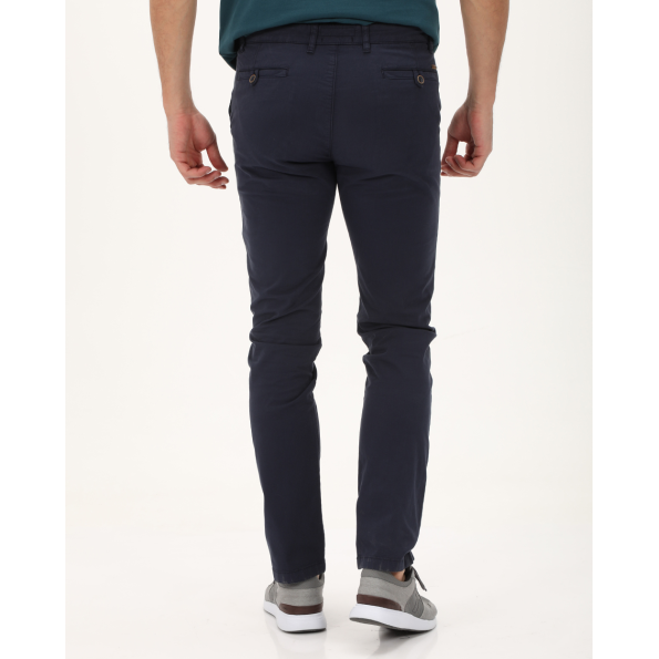 Ανδρικό chino παντελόνι NAVY & GREEN MODERN FIT μπλε