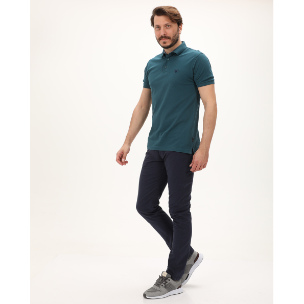 Ανδρικό chino παντελόνι NAVY & GREEN MODERN FIT μπλε