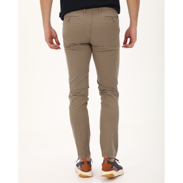 Ανδρικό chino παντελόνι NAVY & GREEN MODERN FIT χακί