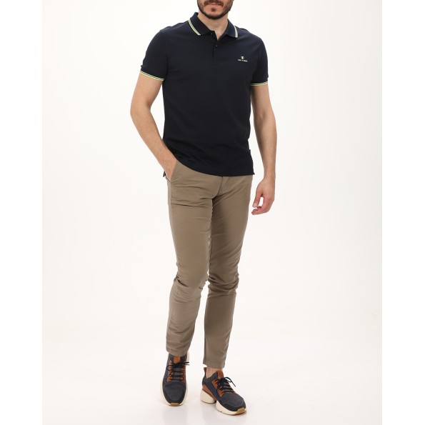 Ανδρικό chino παντελόνι NAVY & GREEN MODERN FIT χακί