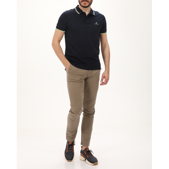 Ανδρικό chino παντελόνι NAVY & GREEN MODERN FIT χακί