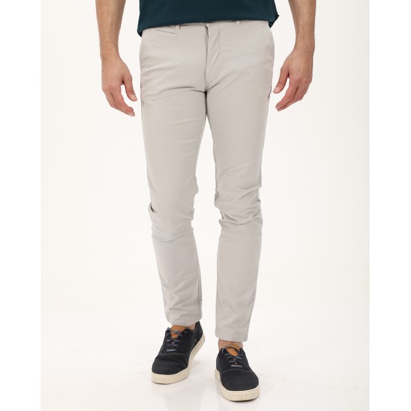 Ανδρικό chino παντελόνι NAVY & GREEN MODERN FIT γκρι