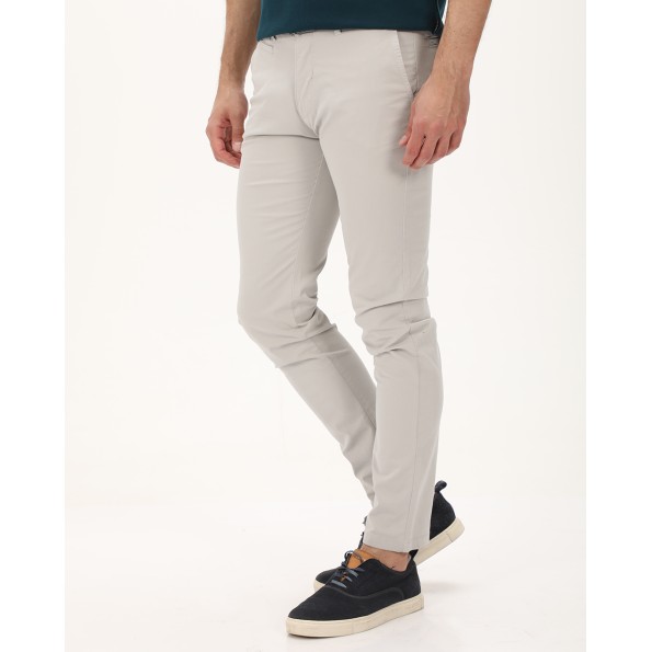 Ανδρικό chino παντελόνι NAVY & GREEN MODERN FIT γκρι