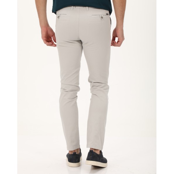 Ανδρικό chino παντελόνι NAVY & GREEN MODERN FIT γκρι