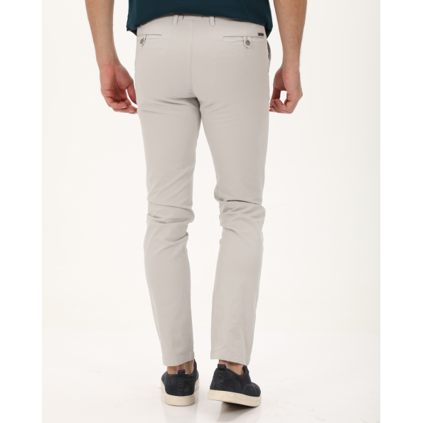 Ανδρικό chino παντελόνι NAVY & GREEN MODERN FIT γκρι