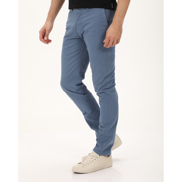 Ανδρικό chino παντελόνι NAVY & GREEN MODERN FIT μπλε