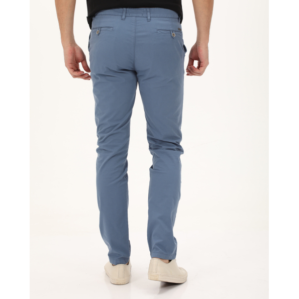 Ανδρικό chino παντελόνι NAVY & GREEN MODERN FIT μπλε