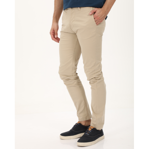 Ανδρικό chino παντελόνι NAVY & GREEN MODERN FIT μπεζ Ανδρικά