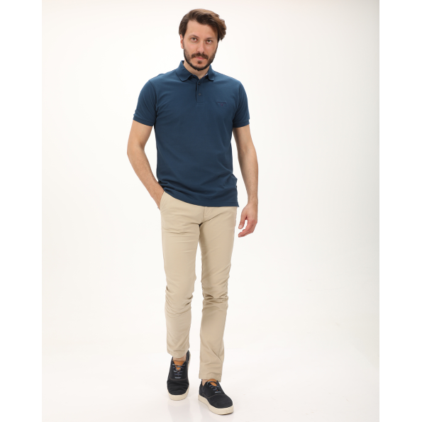 Ανδρικό chino παντελόνι NAVY & GREEN MODERN FIT μπεζ Ανδρικά