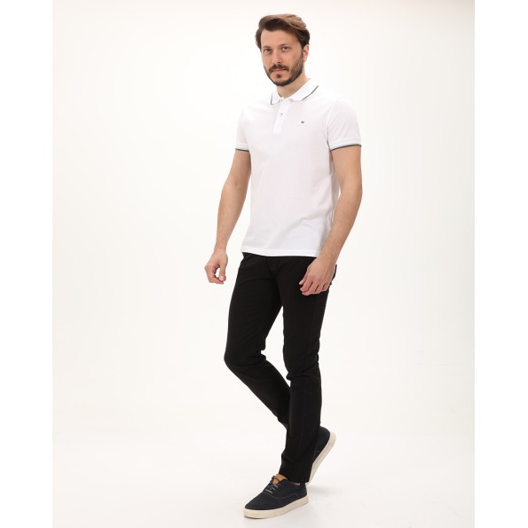 Ανδρικό πουκάμισο NAVY & GREEN COMFORT FIT λευκό