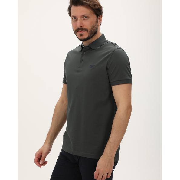 Ανδρική polo μπλούζα NAVY & GREEN χακί Ανδρικά