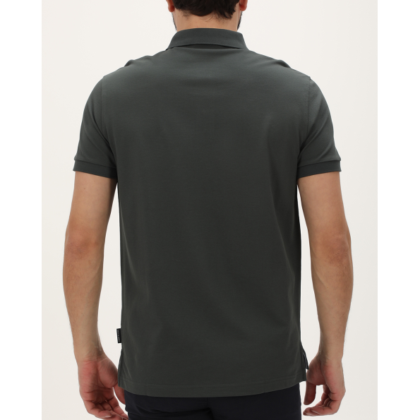 Ανδρική polo μπλούζα NAVY & GREEN χακί Ανδρικά