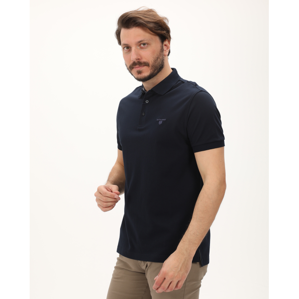 Ανδρική polo μπλούζα NAVY & GREEN μπλε Ανδρικά