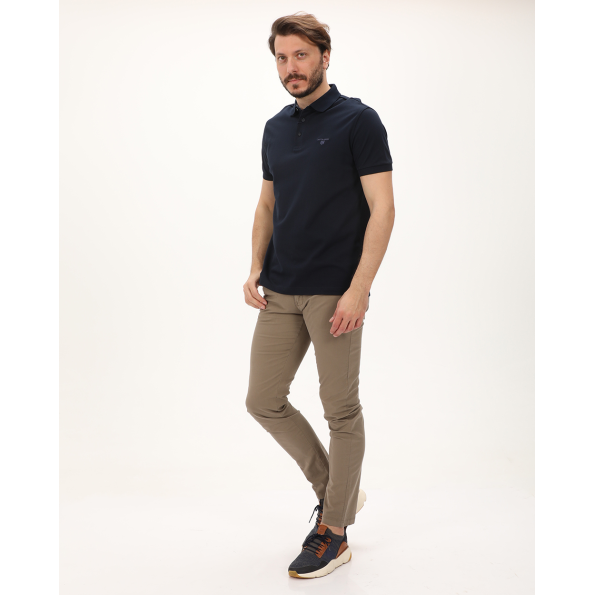 Ανδρική polo μπλούζα NAVY & GREEN μπλε Ανδρικά
