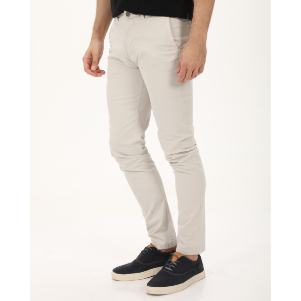 Ανδρικό chino παντελόνι NAVY & GREEN MODERN FIT γκρι