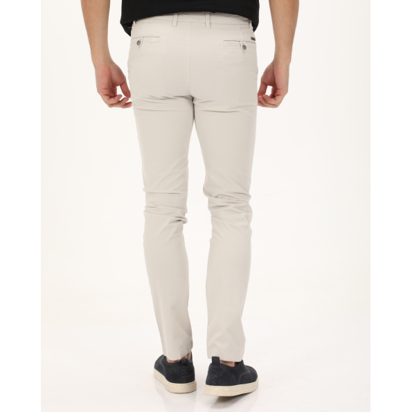 Ανδρικό chino παντελόνι NAVY & GREEN MODERN FIT γκρι