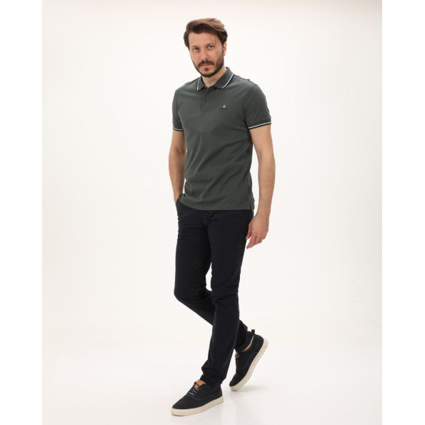 Ανδρικό chino παντελόνι NAVY & GREEN MODERN FIT μπλε Ανδρικά